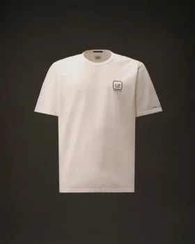 Metropolis Series: T-shirt med korta ärmar i merceriserad jersey och tryckt grafisk motiv
