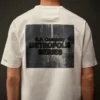 Metropolis Series: T-shirt med korta ärmar i merceriserad jersey och tryckt grafisk motiv