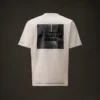 Metropolis Series: T-shirt med korta ärmar i merceriserad jersey och tryckt grafisk motiv