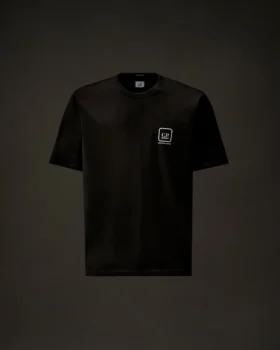 Metropolis Series: T-shirt med korta ärmar i merceriserad jersey och tryckt logotyp