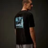 Metropolis Series: T-shirt med korta ärmar i merceriserad jersey och tryckt logotyp