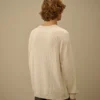 Raglan-tröja med rund hals i bomull/nylon