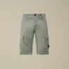 Stretch-satängshorts med cargo-länsar