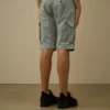 Stretch-satängshorts med cargo-länsar