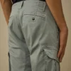 Stretch-satängshorts med cargo-länsar