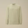 Sweatshirt i kammad jersey 10/2 med boxig mockneck