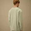 Sweatshirt i kammad jersey 10/2 med boxig mockneck