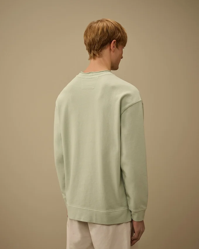 Sweatshirt i kammad jersey 10/2 med boxig mockneck