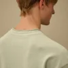 Sweatshirt i kammad jersey 10/2 med boxig mockneck