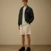 Sweatshirt i kammad jersey 10/2 med boxig mockneck