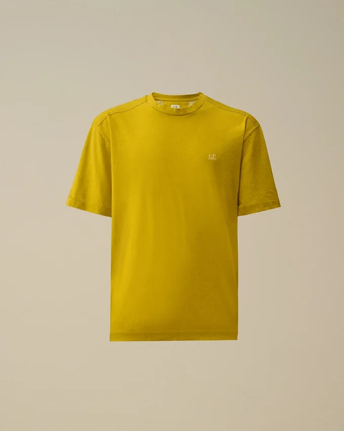T-shirt i 20/1 jersey med pläterat logo