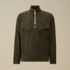 Tjock jersey-Sweatshirt med halv dragkedja