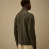 Tjock jersey-Sweatshirt med halv dragkedja