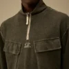 Tjock jersey-Sweatshirt med halv dragkedja