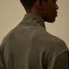 Tjock jersey-Sweatshirt med halv dragkedja