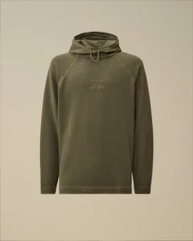Tjock piqué-Sweatshirt med huva