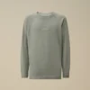 Tjock piqué-Sweatshirt med pigmentfärgning och hög krage