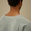 Tjock piqué-Sweatshirt med pigmentfärgning och hög krage