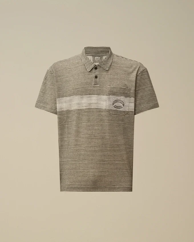 Tryckt jersey 20/1 kortärmad logopolo