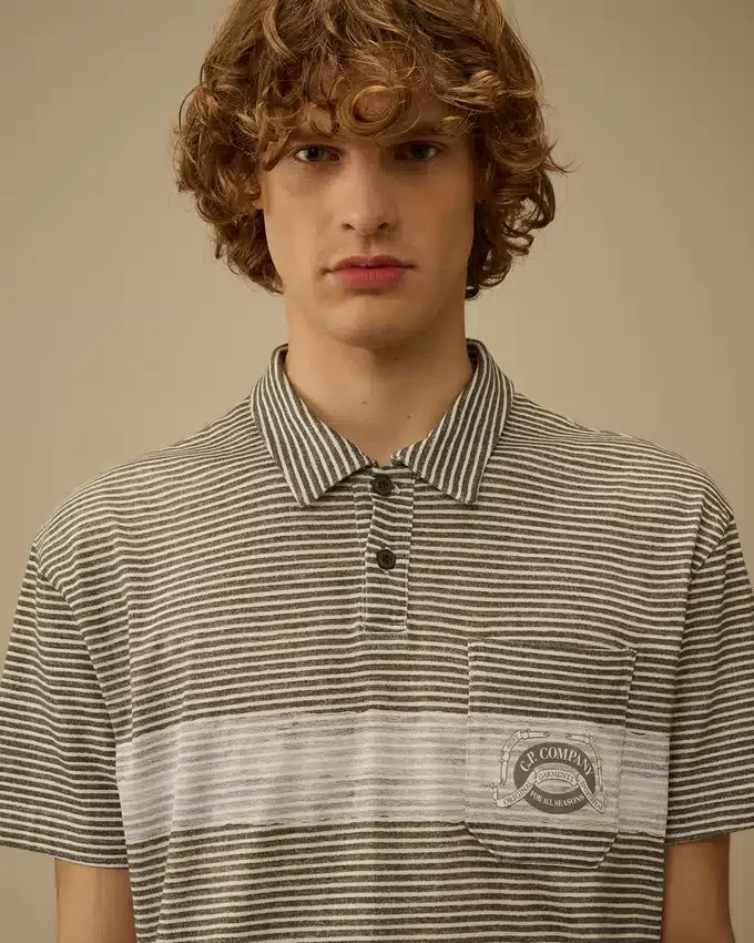Tryckt jersey 20/1 kortärmad logopolo