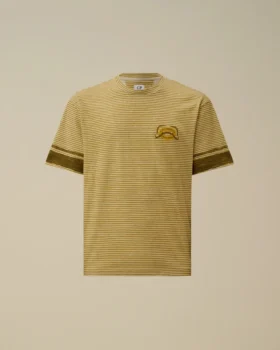 Tryckt jersey-skjorta med kort ärm och logotyp i 20/1