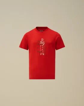 U16 bomullsjersey 30/1 kortärmad T-shirt med logotyp