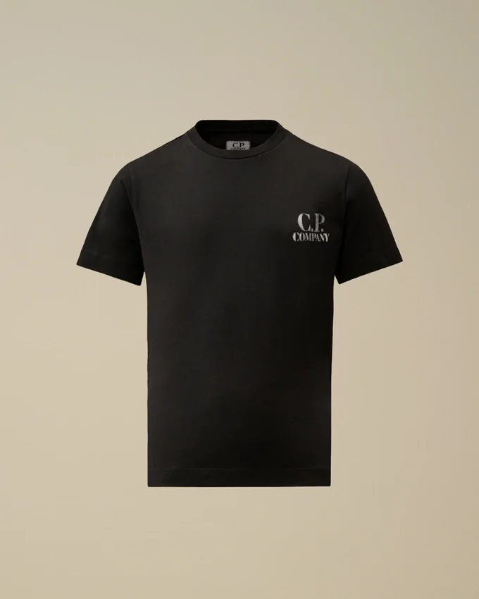 U16 bomullsjersey 30/1 kortärmad T-shirt med logotyp