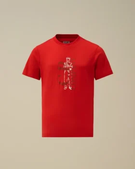 U16 bomullsjersey 30/1 kortärmad T-shirt med logotyp