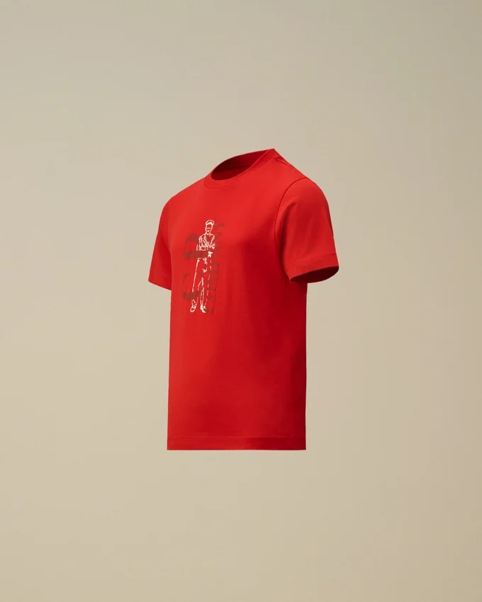 U16 bomullsjersey 30/1 kortärmad T-shirt med logotyp