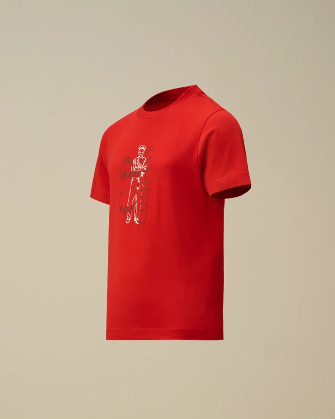 U16 bomullsjersey 30/1 kortärmad T-shirt med logotyp