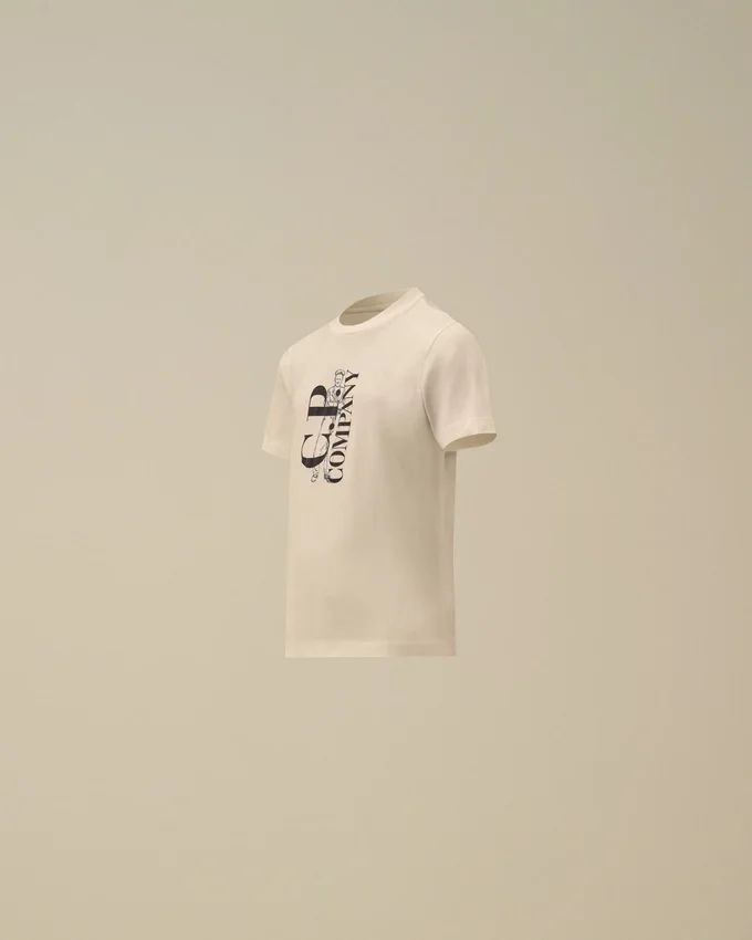 U16 bomullsjersey 30/1 kortärmad T-shirt med logotyp