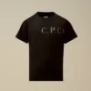 U16 bomullsjersey 30/1 kortärmad T-shirt med logotyp på bröstet och ryggen