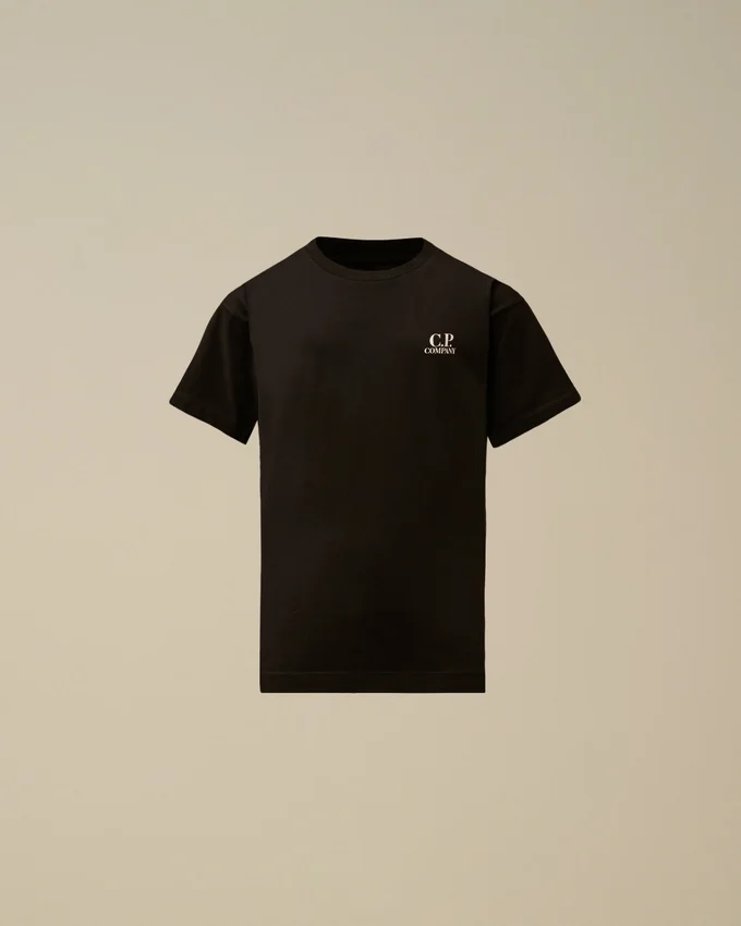 U16 bomullsjersey 30/1 kortärmad T-shirt med stor logotyp