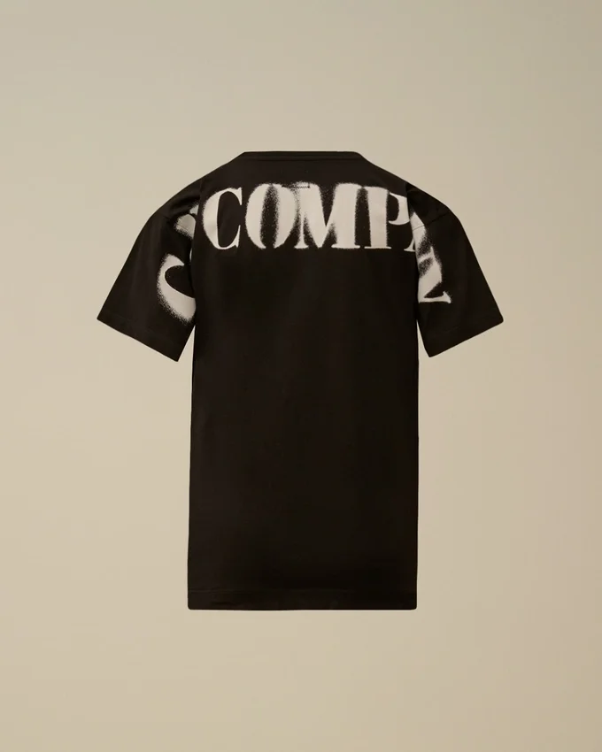 U16 bomullsjersey 30/1 kortärmad T-shirt med stor logotyp