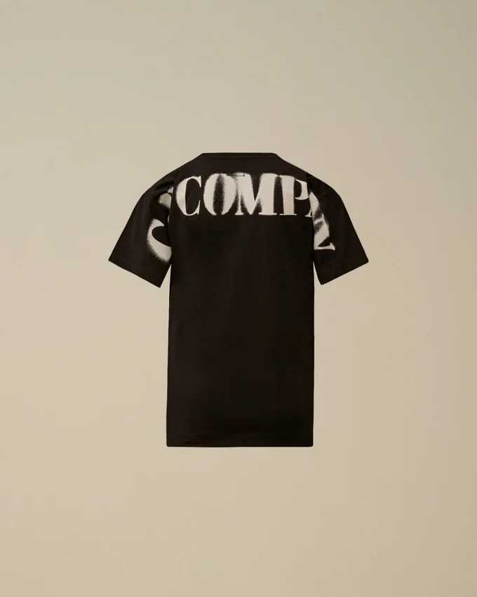 U16 bomullsjersey 30/1 kortärmad T-shirt med stor logotyp