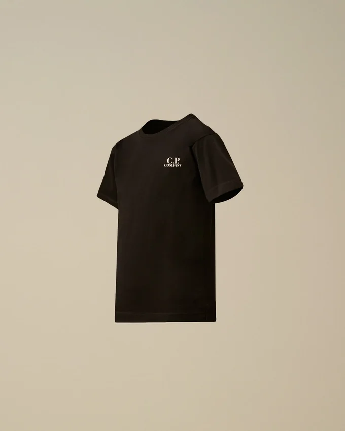 U16 bomullsjersey 30/1 kortärmad T-shirt med stor logotyp
