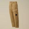 U16 Cargo-byxor i bomull/linne med Lens-detaljer