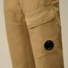 U16 Cargo-byxor i bomull/linne med Lens-detaljer