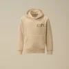 U16 Diagonal Fleece-Sweatshirt med huva och dragkedja
