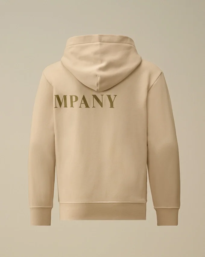 U16 Diagonal Fleece-Sweatshirt med huva och dragkedja