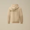 U16 Diagonal Fleece-Sweatshirt med huva och dragkedja