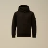 U16 Diagonal Fleece-Sweatshirt med huva och linsmotiv