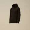 U16 Diagonal Fleece-Sweatshirt med huva och linsmotiv