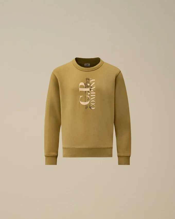 U16 Diagonal Fleece-Sweatshirt med rund hals