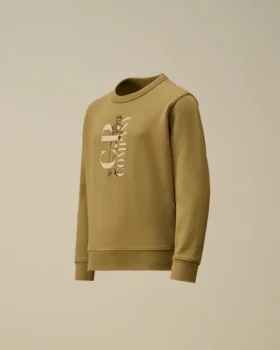 U16 Diagonal Fleece-Sweatshirt med rund hals