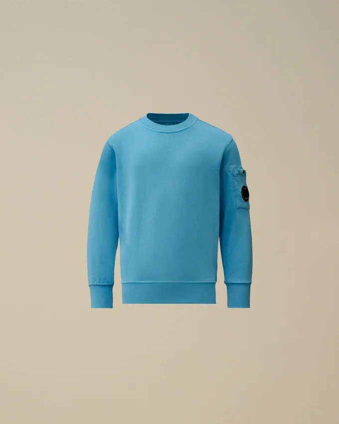 U16 Diagonal Fleece-Sweatshirt med rund hals och Lens-motiv