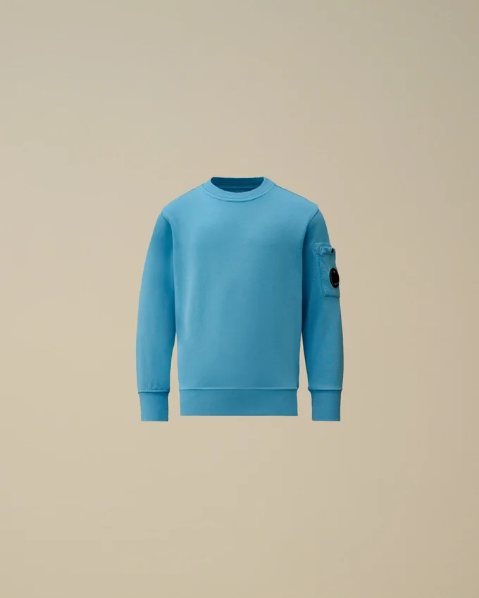 U16 Diagonal Fleece-Sweatshirt med rund hals och Lens-motiv