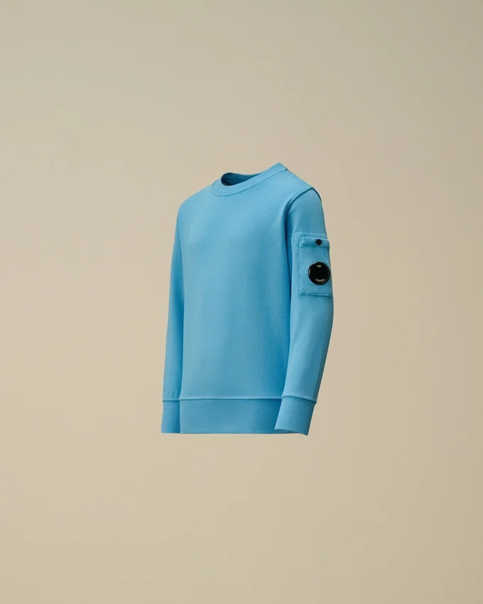 U16 Diagonal Fleece-Sweatshirt med rund hals och Lens-motiv