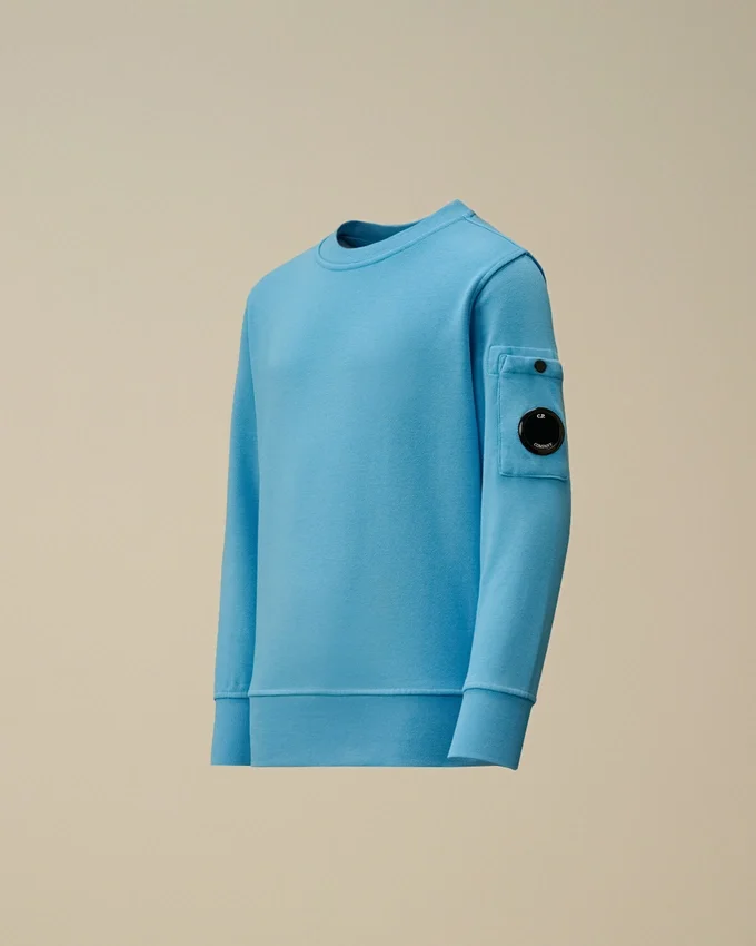 U16 Diagonal Fleece-Sweatshirt med rund hals och Lens-motiv