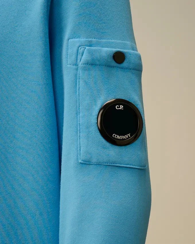 U16 Diagonal Fleece-Sweatshirt med rund hals och Lens-motiv